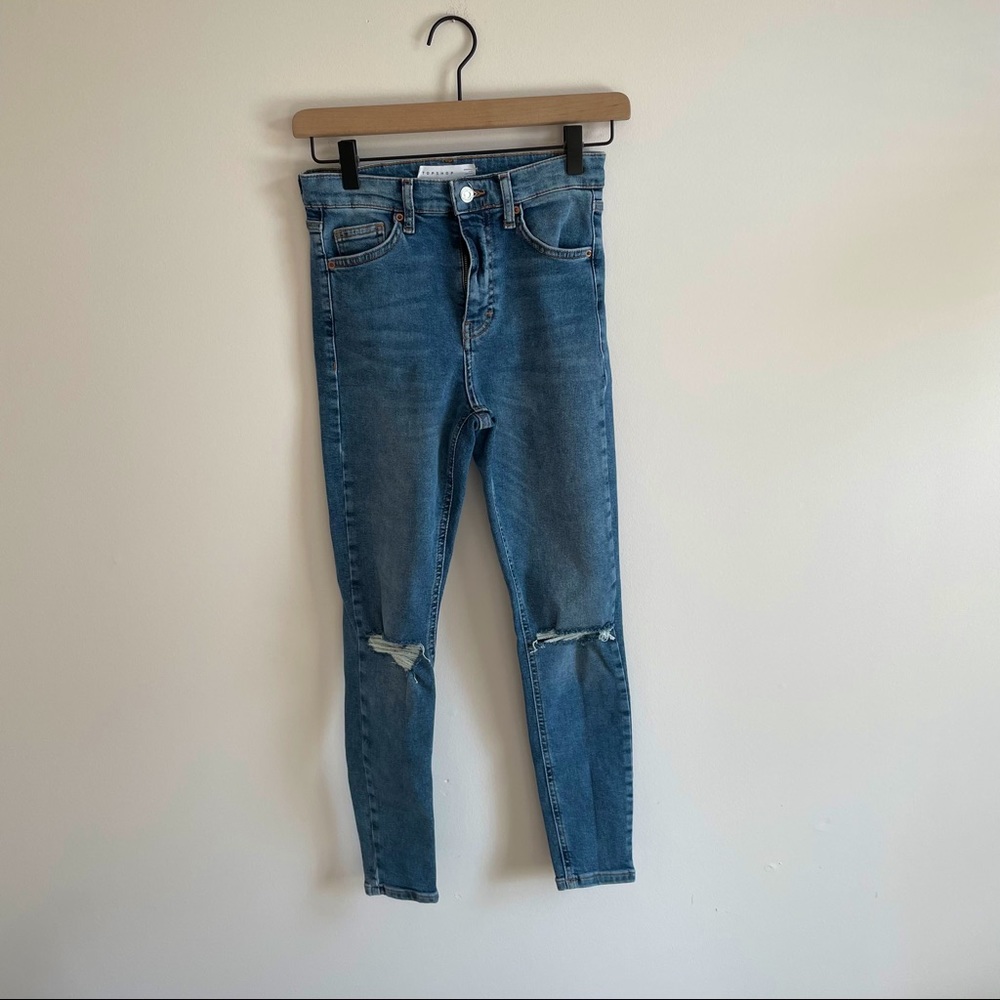 Topshop Jamie High Rise Distressed Skinny Jeans